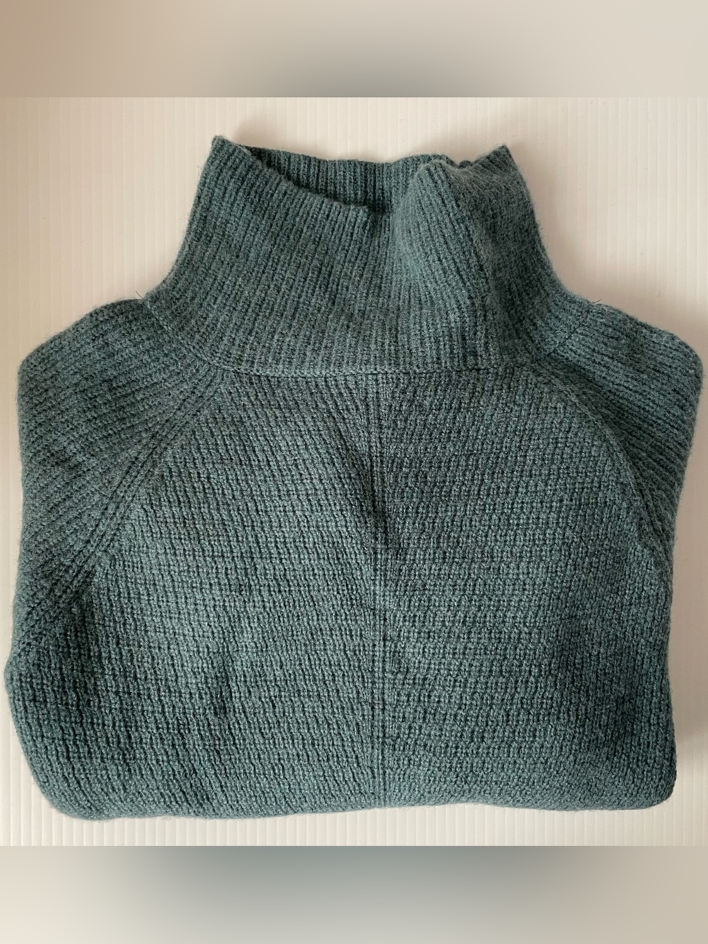 Extrafine Merino Wool Teal Turtleneck Sweater by Rachel Zoe size Large NWT - Picture 4 of 9
